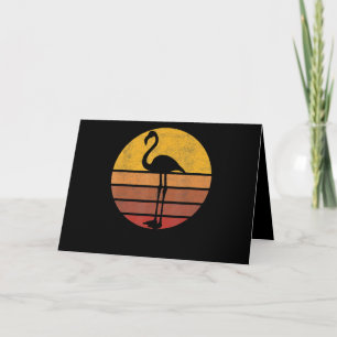 Flamingo Sunset Trendy Animal Silhouette Flamingo Card