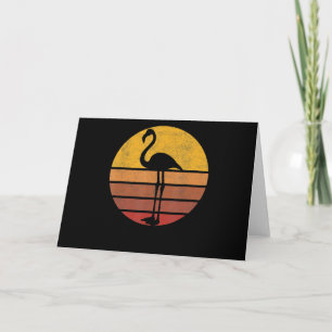 Flamingo Sunset Trendy Animal Silhouette Flamingo Thank You Card