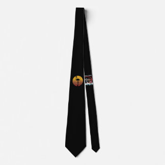 Flamingo |Sunset Trendy Animal Silhouette Flamingo Tie
