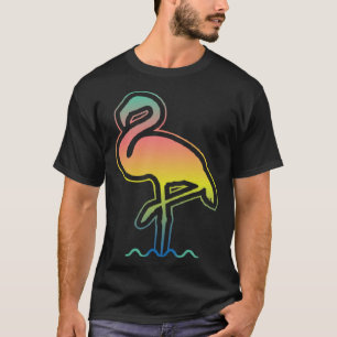 Flamingo Sunset Vibes  Summer Family Vacation Isla T-Shirt