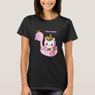 flamingo swim cute horse T-Shirt