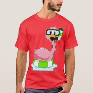 Flamingo Swimming Lifebuoy T-Shirt