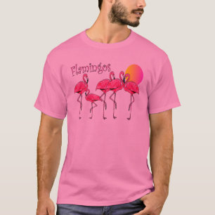 Flamingo Tango at Sunset--T-Shirts & Gifts T-Shirt