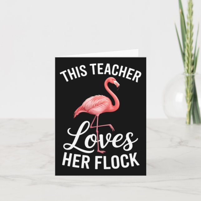 Flamingo Teacher Cl Card (Front)