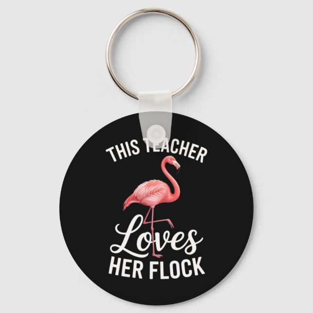 Flamingo Teacher Cl Key Ring (Front)