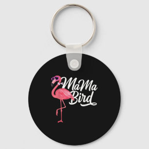Flamingo Theme Birthday Gift - Mama Bird Flamingo Key Ring