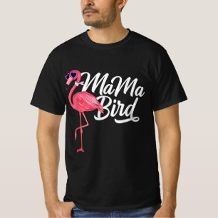 Flamingo Theme Birthday Gift - Mama Bird Flamingo T-Shirt