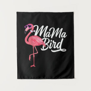 Flamingo Theme Birthday Gift - Mama Bird Flamingo Tapestry