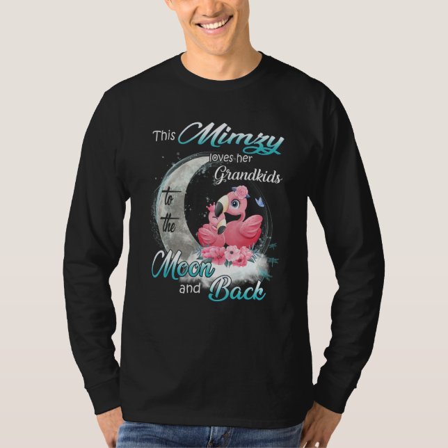 Flamingo This Mimzy Loves Her Grandkids To The Moo T-Shirt (Front)