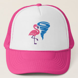 Flamingo Tornado Bold Modern Graphic Art Trucker Hat