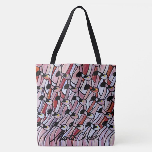 Flamingo Tote by Artist Martin Cheek Bag (Front)