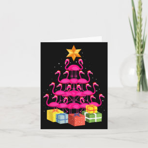 Flamingo Tree Funny Ugly Christmas Card