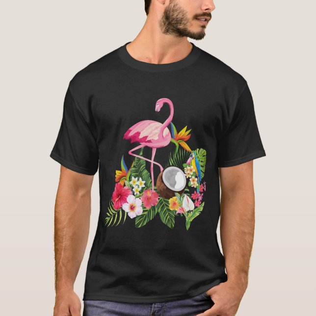 Flamingo tropical designs T-Shirt (Front)