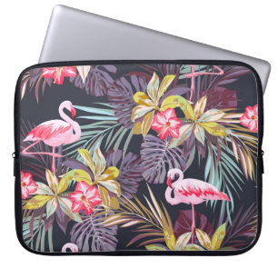 Flamingo Tropical: Summer Seamless Pattern Laptop Sleeve