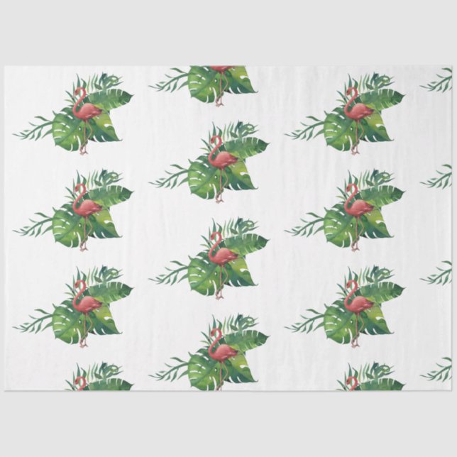 Flamingo Tropical Vibes Series Design 10 Tissue Paper (Front)