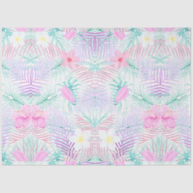 Flamingo Tropical Vibes Series Design 14 Tissue Paper (Front)