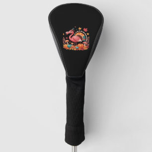 Flamingo Turkey Cute Flamingo Turkey Fall Leaf Tha Golf Head Cover