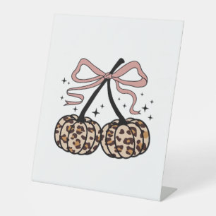 Flamingo Turkey Cute Flamingo Turkey Fall Leaf Tha Pedestal Sign