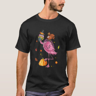 Flamingo Turkey Pumpkins Halloween Costume Thanksg T-Shirt