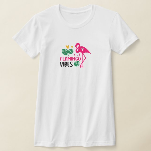 Flamingo vibes tshirt  (Laydown)