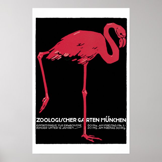 Flamingo Vintage Travel Poster (Front)
