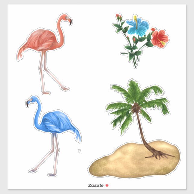 Flamingo Vinyl Custom Sticker (Sheet)