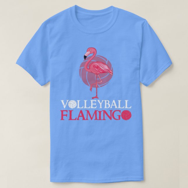 Flamingo Volleyball Gift for Ball lover Girls  T-Shirt (Design Front)