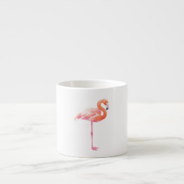 Flamingo watercolor espresso cup