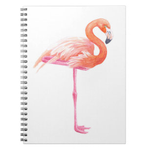 Flamingo watercolor notebook