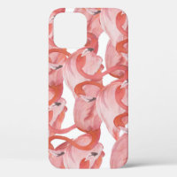 Flamingo Watercolor: Seamless Pattern