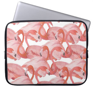 Flamingo Watercolor: Seamless Pattern Laptop Sleeve