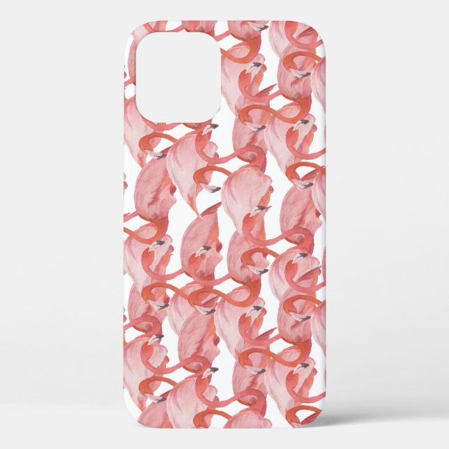 Flamingo Watercolor: Seamless Small Pattern Case-Mate iPhone Case (Back)