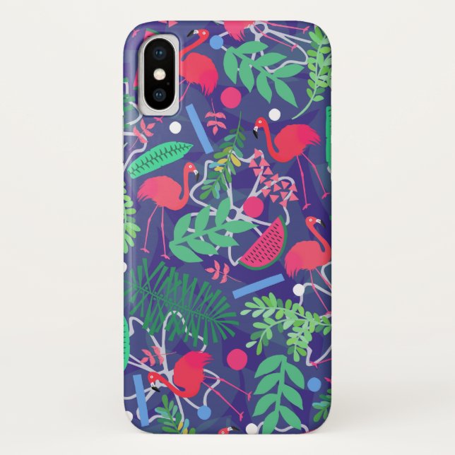 Flamingo Watermelon iPhone Case (Back)