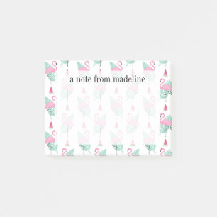 Flamingo & Watermelon Pastel Pattern Post-it Notes