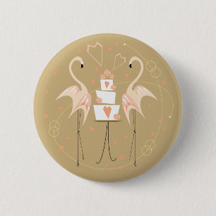 Flamingo Wedding button