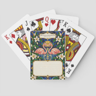 Flamingo Wedding Guest Book Signing Deck Playing Cards