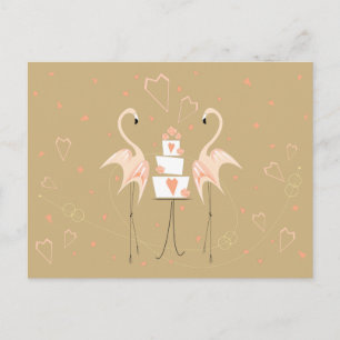 Flamingo Wedding postcard landscape