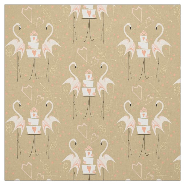 Flamingo Wedding Small Fabric (Swatch)