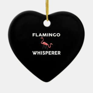 Flamingo Whisperer Novelty Flamingos Ceramic Tree Decoration