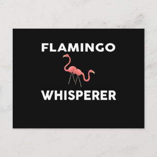 Flamingo Whisperer Novelty Flamingos Postcard