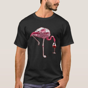 Flamingo Wine Tasting Humor Drinking T-Shirt