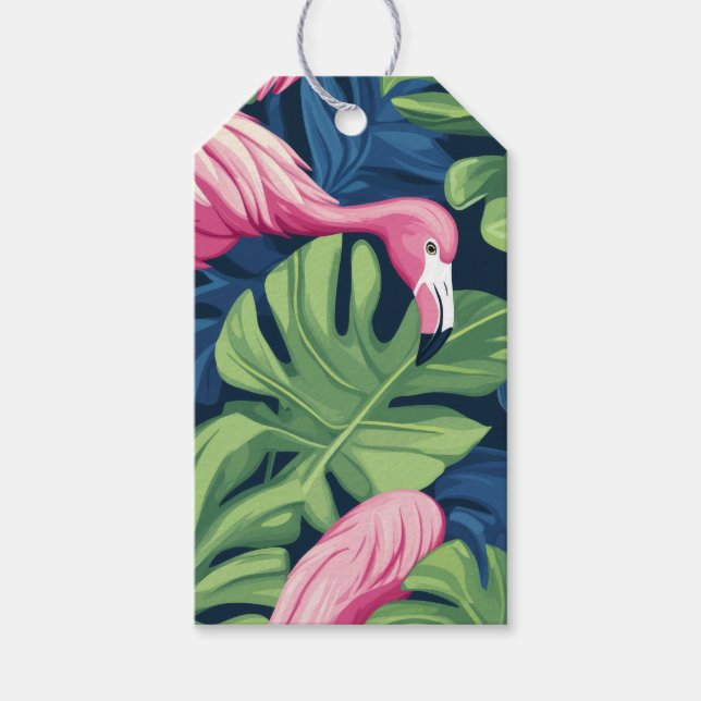 Flamingo Wishes Gift Card Tags (Front)