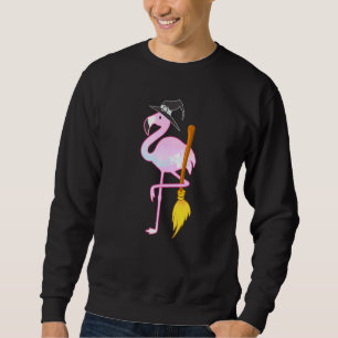 Flamingo Witch Halloween Sweatshirt