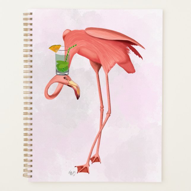 Flamingo with a Cocktail Planner (Front)