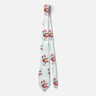 Flamingo with a Scarf Tie