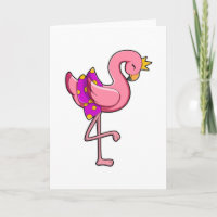 Flamingo with Crown & Skirt