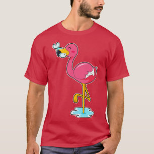 Flamingo With Fish T-Shirt