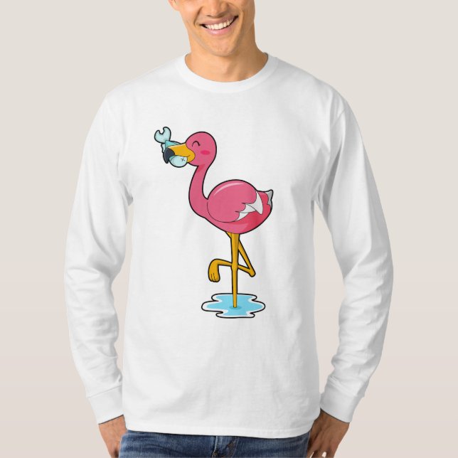 Flamingo with Fish T-Shirt (Front)