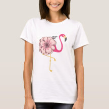Flamingo with flower design
