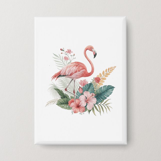 Flamingo With Flowers (Front)